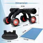Wheel Abs Roller core Steel Handle With Knee Mat