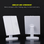 Tri-fold Makeup Mirror with Light