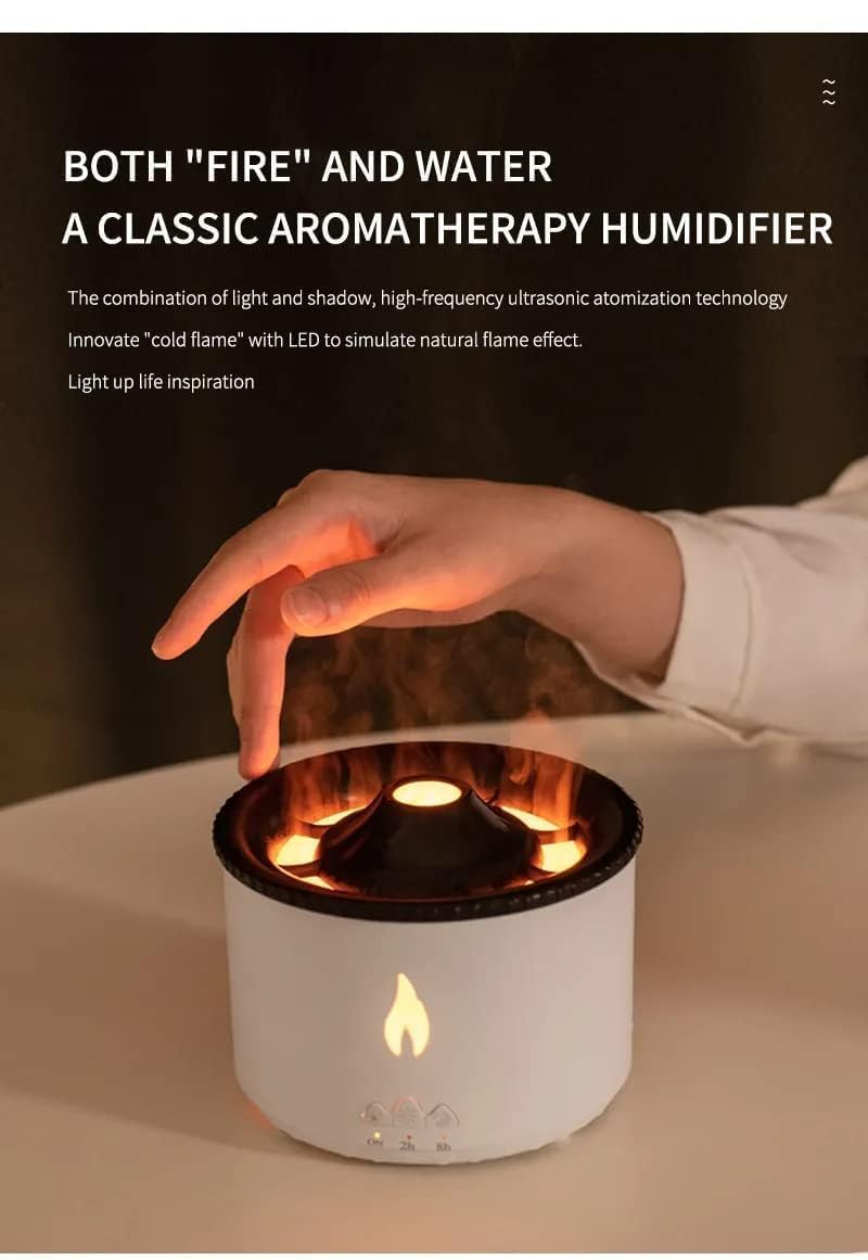 Ultrasonic Volcano Flame Humidifier