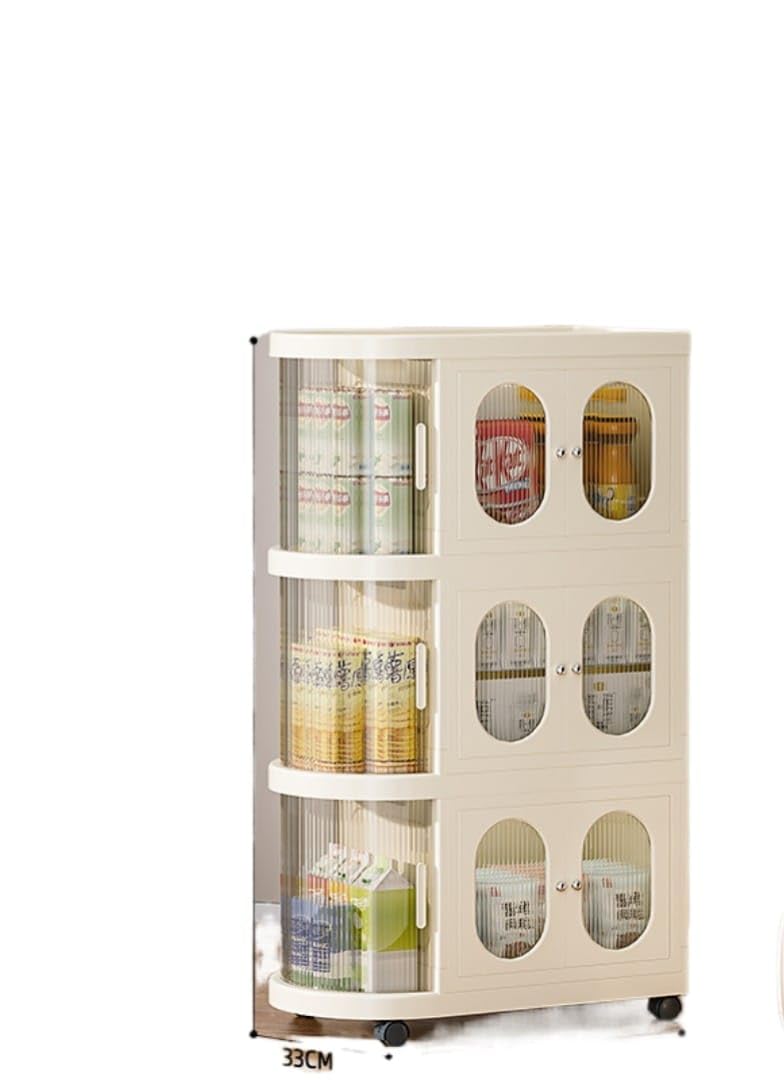 B&G Curved 3 rack premium organizer  foldable wardrobe for bedroom, kitchen, living room