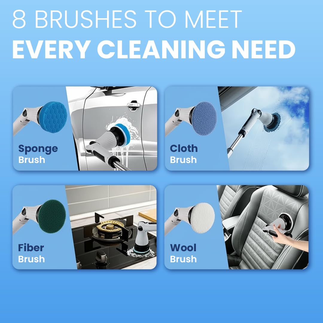 GoodsCity Electric Ultra Flexi Spin Scrubber, Cordless Cleaning Brush for Home GC - 231