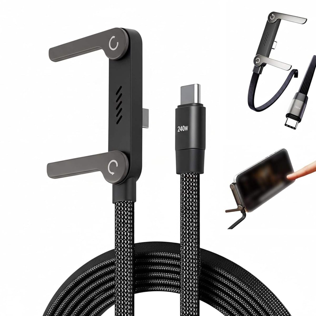 2 in 1 Invisible Holder Charger Cable