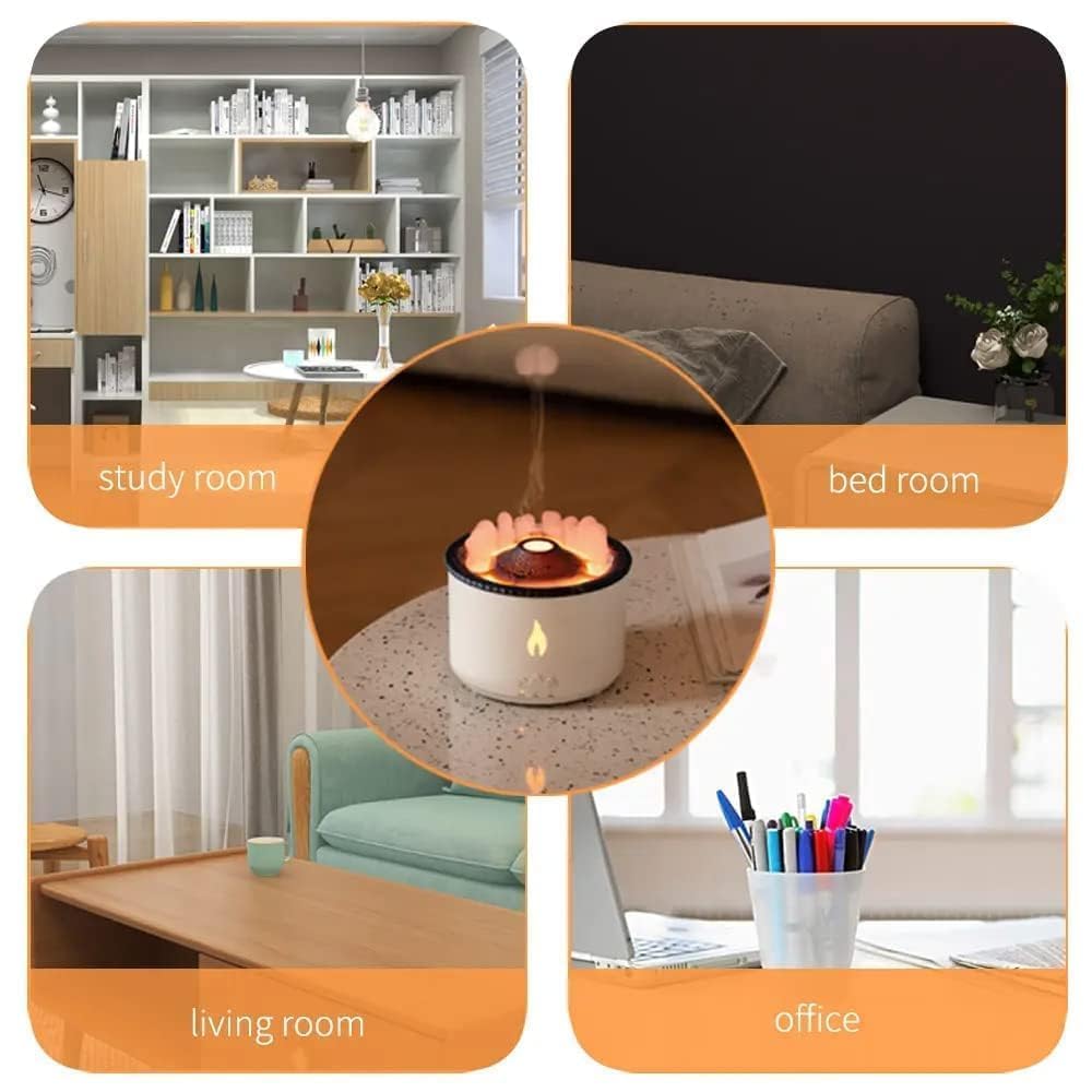 Ultrasonic Volcano Flame Humidifier