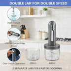 GoodsCity Portable Mini Electric Chopper| Dual Bowls 400ml & 200ml | 1 Year warranty GC-261