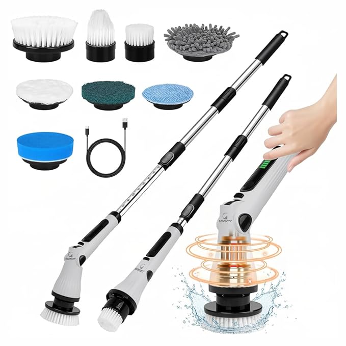 GoodsCity Electric Ultra Flexi Spin Scrubber, Cordless Cleaning Brush for Home GC - 231