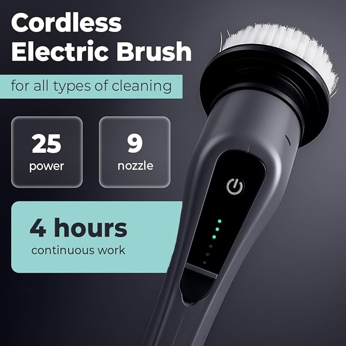GoodsCity  9 in 1 Electric Spin Scrubber Mop Brush | 1 year warranty |GC-221