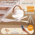 Portable Ceiling Fans with LED Lighting Camping Fan Tripod