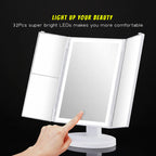 Tri-fold Makeup Mirror with Light