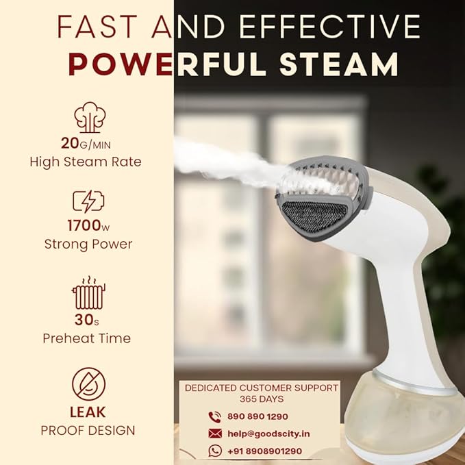 GoodsCity Handheld garment Steamer high end GC-161 | 1 year warranty