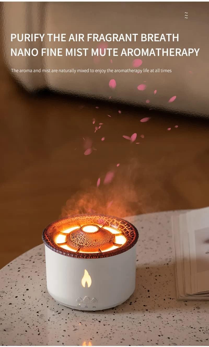 Ultrasonic Volcano Flame Humidifier