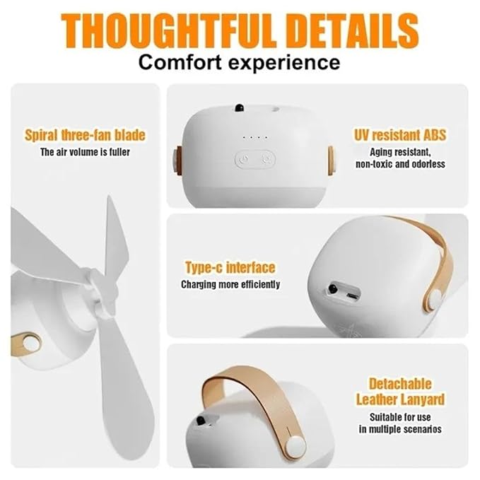 Portable Ceiling Fans with LED Lighting Camping Fan Tripod