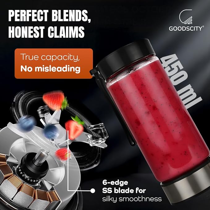 Blender For Smoothie And Juices 450 ml | USB Rechargeable | 1 Year Warranty GC-171