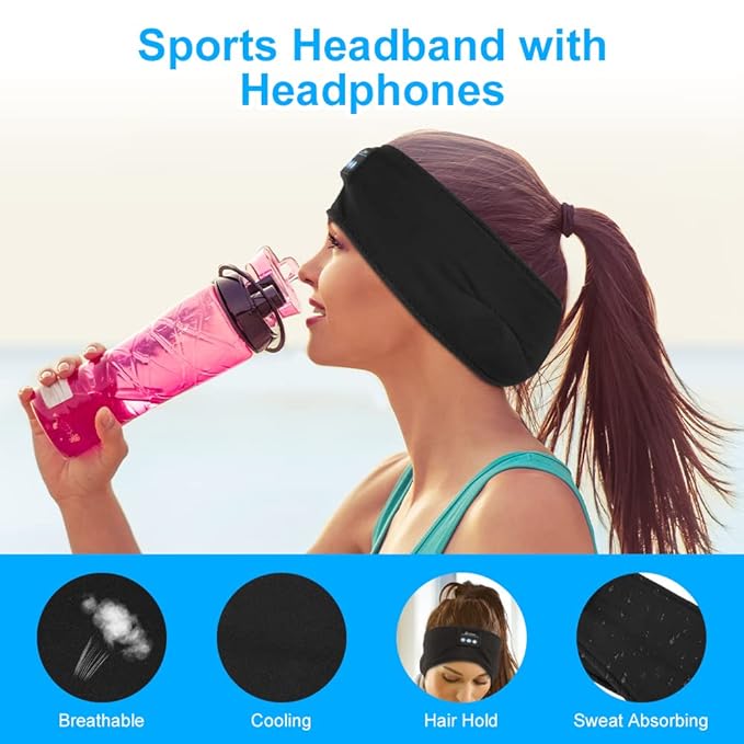 Bluetooth Music Headband  - yoga, workout, sleep headband