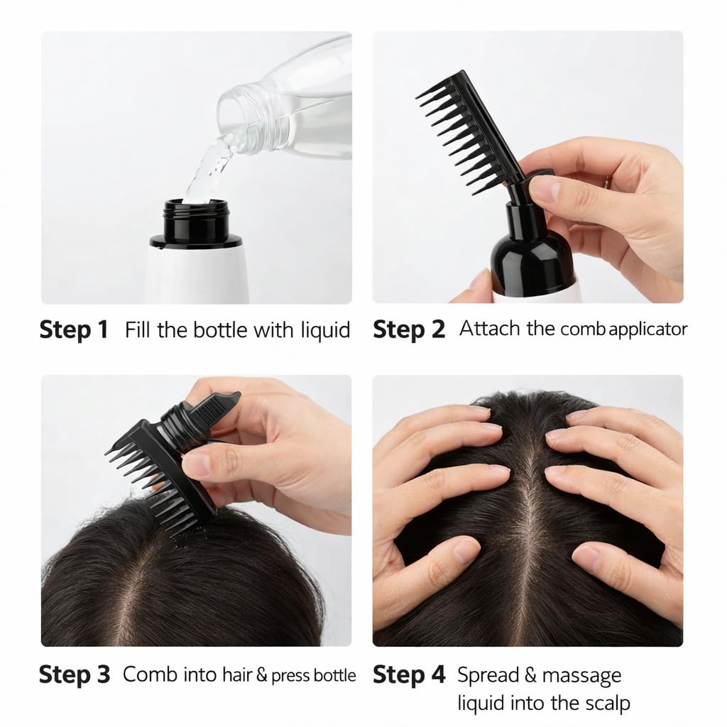 Root Comb Hair Applicator Bottle