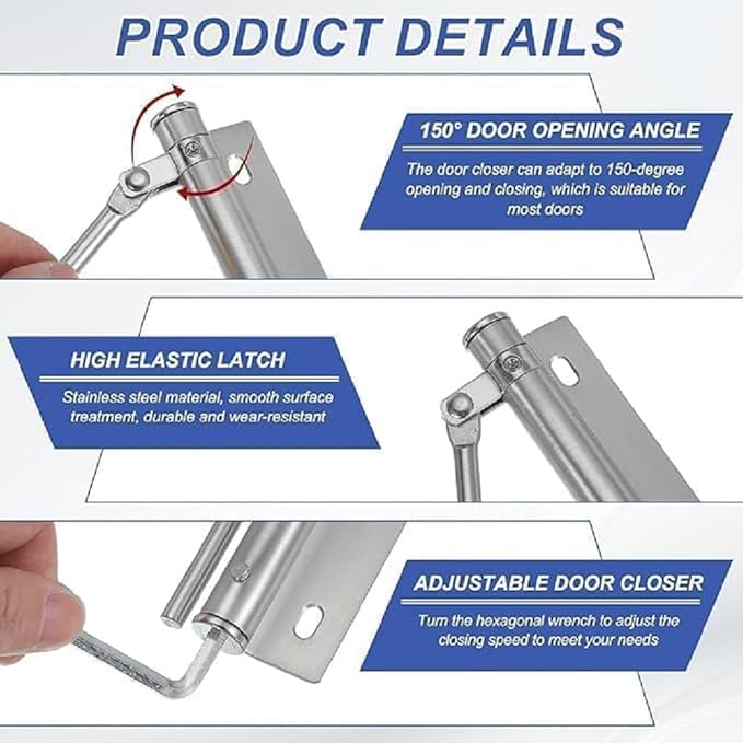 Automatic Door Closer Hinge Lock