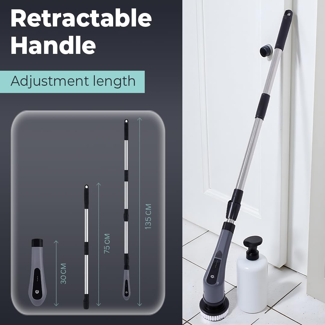 GoodsCity  9 in 1 Electric Spin Scrubber Mop Brush | 1 year warranty |GC-221