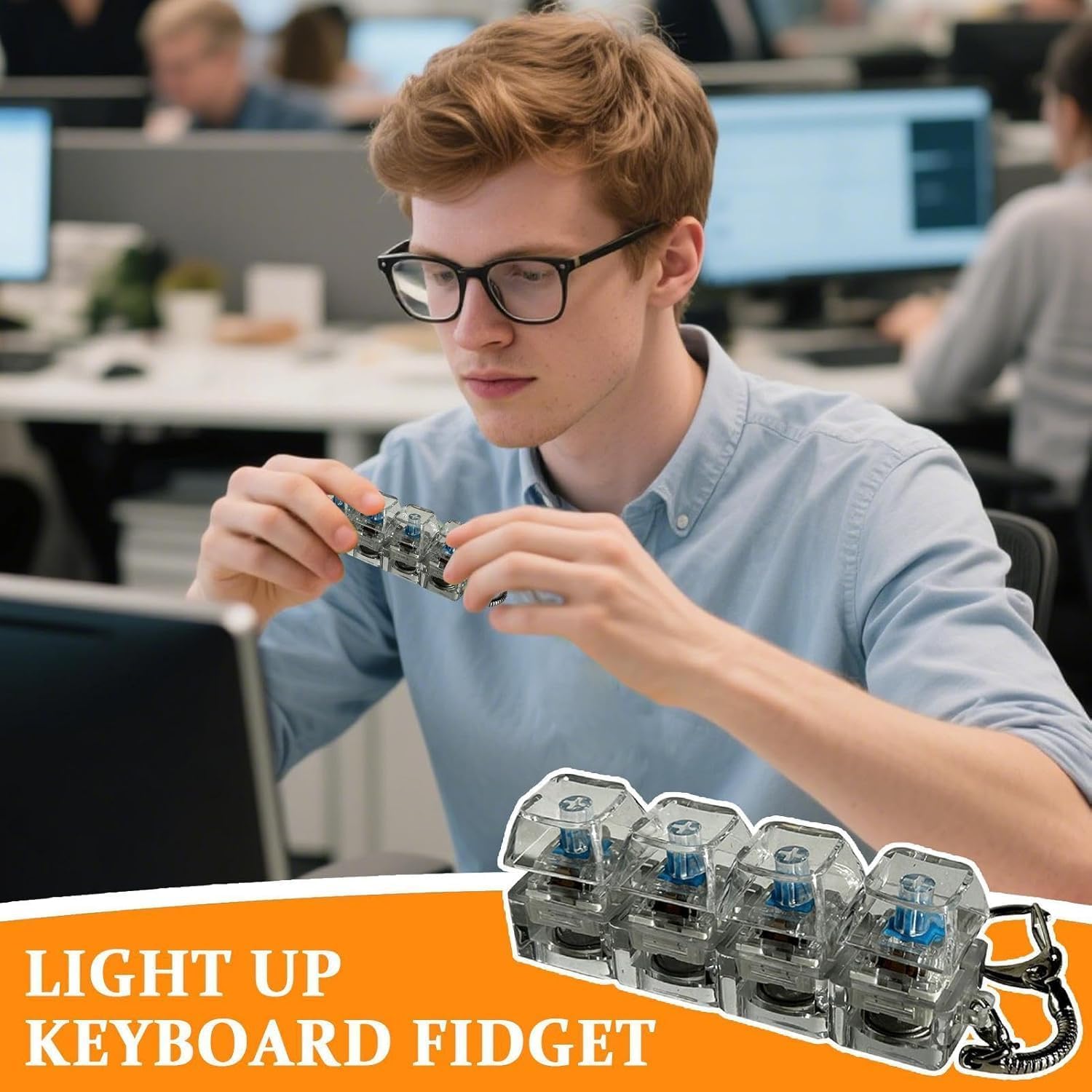 Keyboard Fidget Keychain