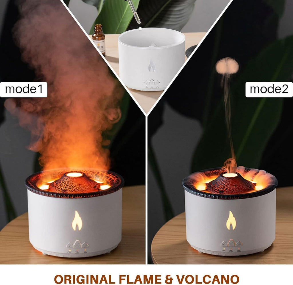 Ultrasonic Volcano Flame Humidifier