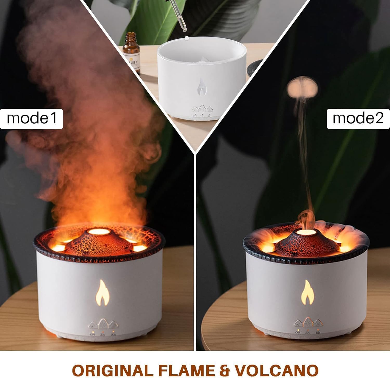 Ultrasonic Volcano Flame Humidifier