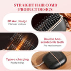 Mini Cordless Hair Straightener Comb