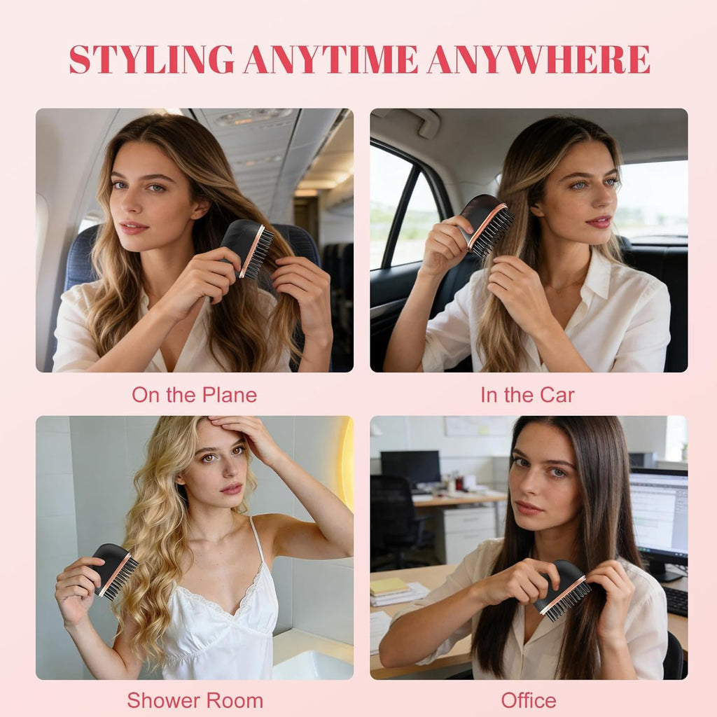 Mini Cordless Hair Straightener Comb