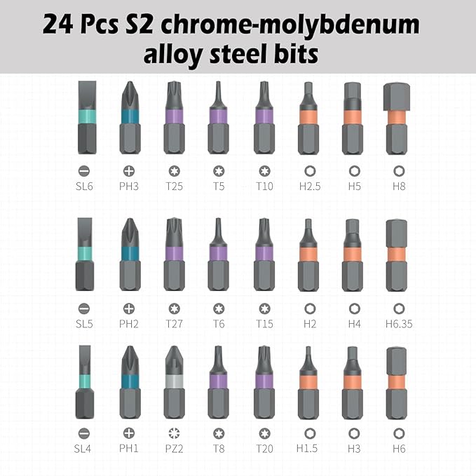 24 in 1 T Shape Screwdriver Set