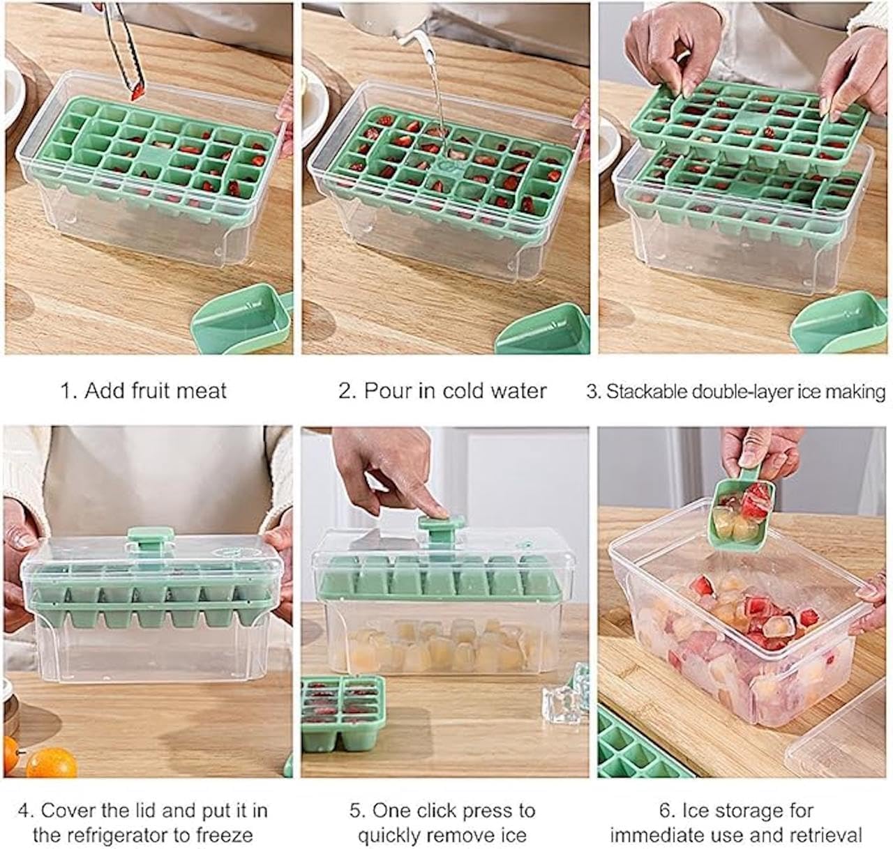Easy Press Ice Tray Container