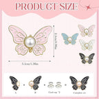 Butterfly Jeans Button Clip