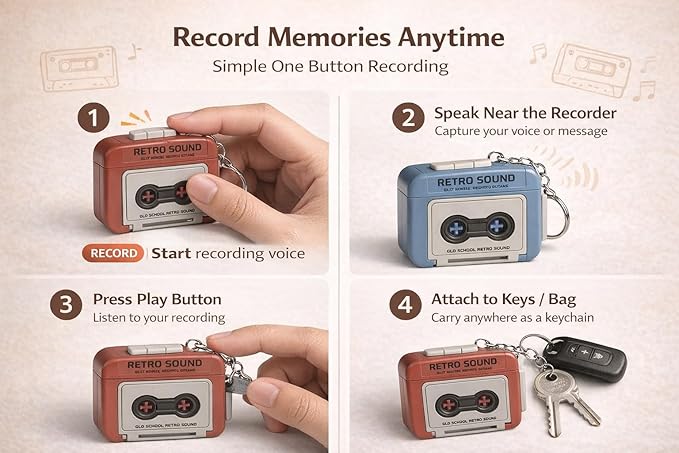 Retro Sound Keychain