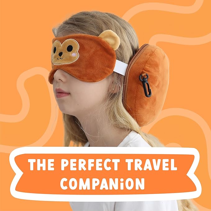 Cute Eye Mask Travel Pillow 2 in 1 Neck pillow