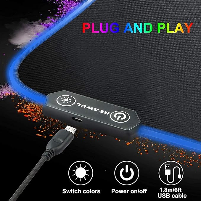 Rgb Mouse Pad RGB Keyboard Mat