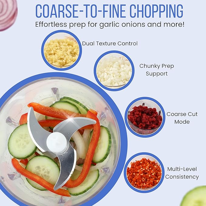 GoodsCity Portable Mini Electric Chopper| Dual Bowls 400ml & 200ml | 1 Year warranty GC-261