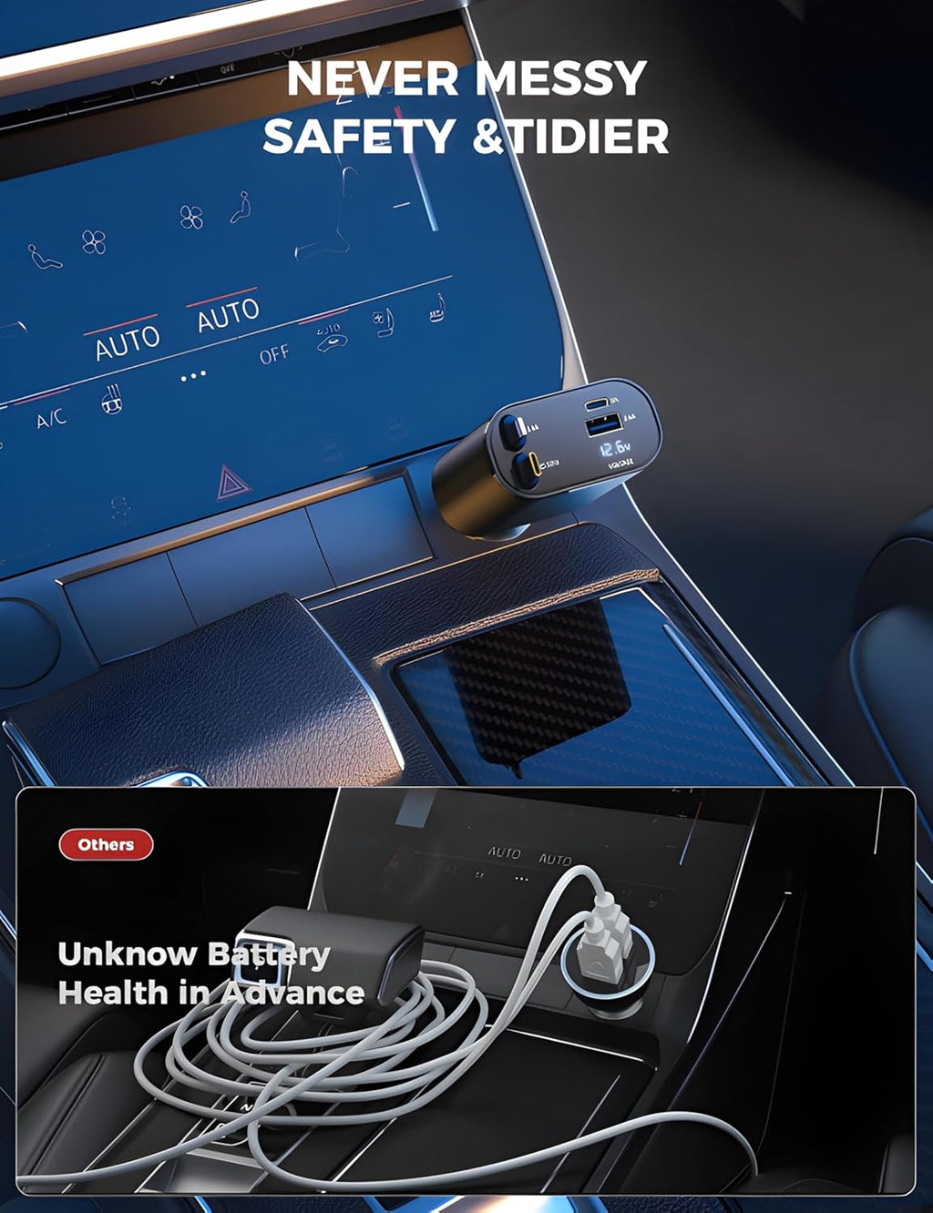 Retractable 4 In 1 Car Charger