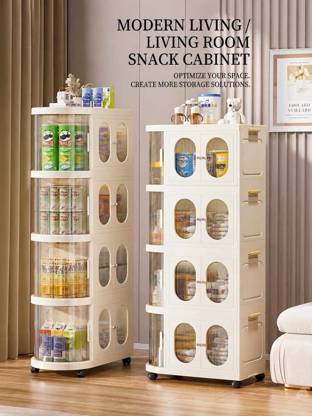 B&G Curved 4 rack premium organizer | foldable wardrobe for bedroom, kitchen, living room