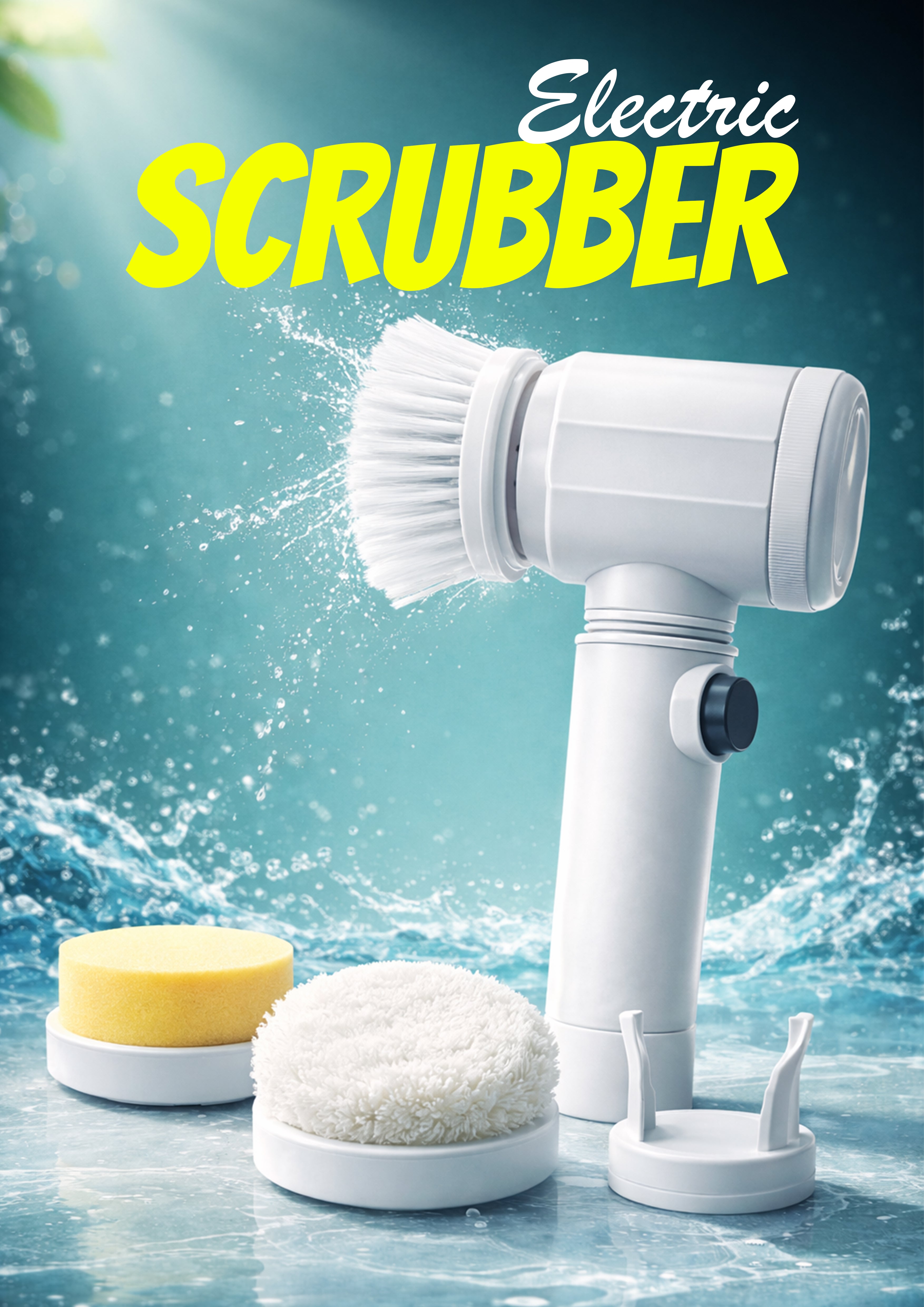 Electric Scrubber - Cleaning Brush Set (Round Brush)
