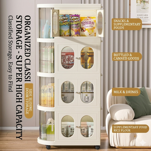 B&G Curved 4 rack premium organizer | foldable wardrobe for bedroom, kitchen, living room