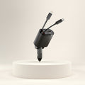 Retractable 4 In 1 Car Charger